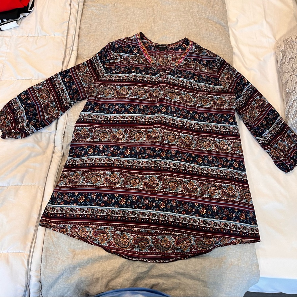 Printed top, size L